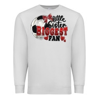 Dove Grey little sister biggest fan soccer Premium Sweatshirt - FaDigitalArtStudio