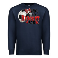 Navy little sister biggest fan soccer Premium Sweatshirt - FaDigitalArtStudio