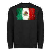 Black Mexican Flag Heavyweight Sweatshirt - texasbilliewilder
