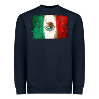 Navy Mexican Flag Heavyweight Sweatshirt - texasbilliewilder