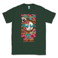 Sports Green Play Ball Baseball With Pink Flowers 12 Oz Slim Can Cooler Classic Tee - BundleAndBundleShop
