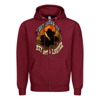 Burgundy I don't smoke but he's got a lighter Zipper Hoodie - HowdyJamesFarm