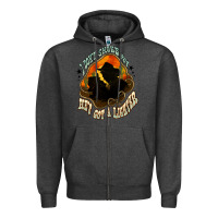 Charcoal Heather I don't smoke but he's got a lighter Zipper Hoodie - HowdyJamesFarm