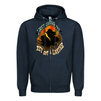 Navy I don't smoke but he's got a lighter Zipper Hoodie - HowdyJamesFarm