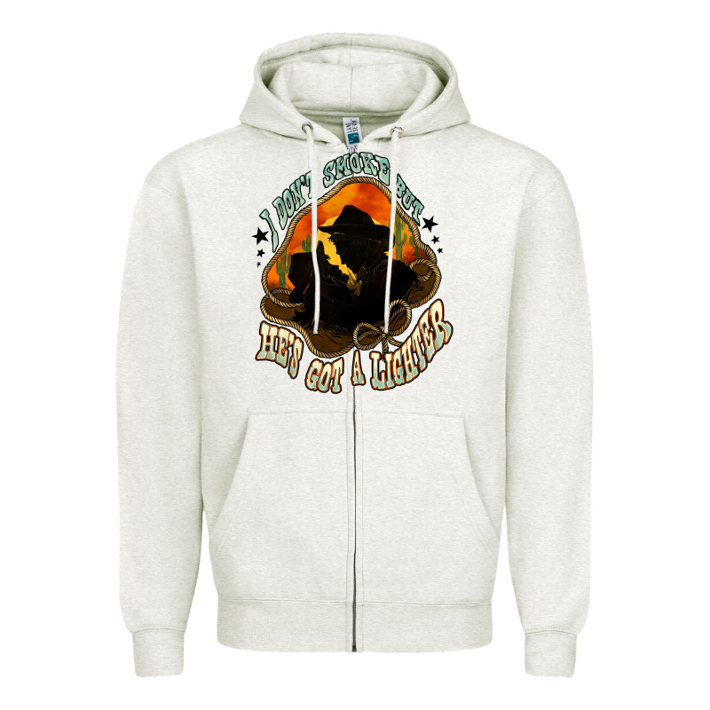 I Don't Smoke But He's Got A Lighter Zipper Hoodie by HowdyJamesFarm | Teevron