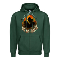 Sports Green I don't smoke but he's got a lighter Zipper Hoodie - HowdyJamesFarm