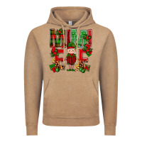 Vintage Coffee Mimi Elf with Knitting Christmas Vintage Hoodie - BundleAndBundleShop