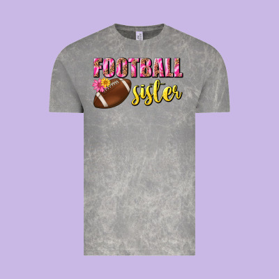 Football Sister Vintage Tee Designed By Bundleandbundleshop