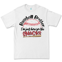 White baseball brother i'm just here for the snacks Premium Tee - MaliasSmallBusiness