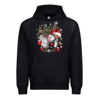 Black Merry Christmas Urban Hoodie - CowhideDigitalArt