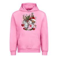 Fuchsia Pink Merry Christmas Urban Hoodie - CowhideDigitalArt