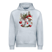 Heather Grey Merry Christmas Urban Hoodie - CowhideDigitalArt