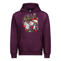 Mauve Wine Merry Christmas Urban Hoodie - CowhideDigitalArt