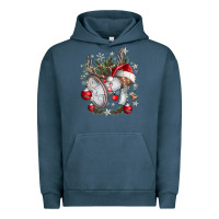 Pigment Midnight Navy Merry Christmas Urban Hoodie - CowhideDigitalArt