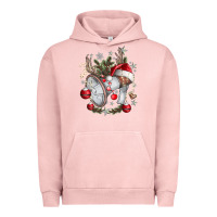 Pigment Salmon Merry Christmas Urban Hoodie - CowhideDigitalArt