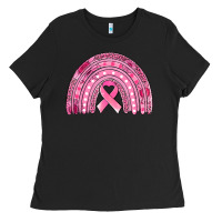 Black breast cancer awareness rainbow Ladies Tee - Jasminsmagicworld