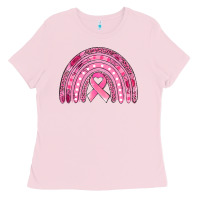 Bubblegum Pink breast cancer awareness rainbow Ladies Tee - Jasminsmagicworld