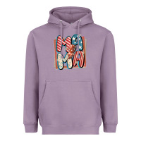 Lavender 4th of July mama with lightning bolt Heavyweight Hoodie - FaDigitalArtStudio
