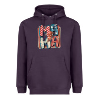 Plum 4th of July mama with lightning bolt Heavyweight Hoodie - FaDigitalArtStudio