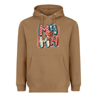 Toasted Coconut 4th of July mama with lightning bolt Heavyweight Hoodie - FaDigitalArtStudio