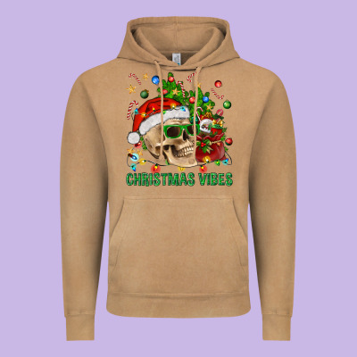 Christmas Vibes Vintage Hoodie Designed By Bundleandbundleshop
