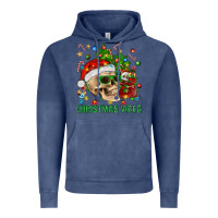 Vintage Denim Christmas Vibes Vintage Hoodie - BundleAndBundleShop