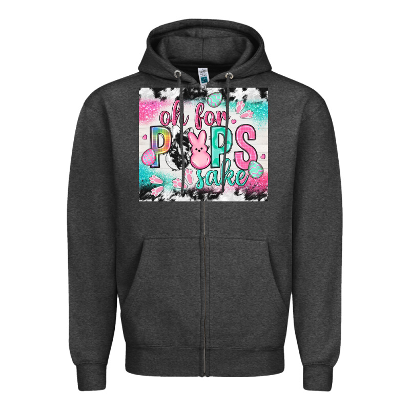 Oh For Peeps Sake With Cowhide Tumbler Easter Day Zipper Hoodie by HowdyJamesFarm | Teevron