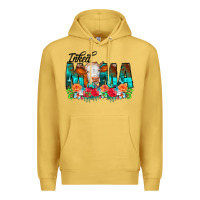 Antique Gold Inked Mama Flowers Cow Premium Hoodie - CowCowDesign