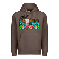 Coffee Inked Mama Flowers Cow Premium Hoodie - CowCowDesign