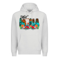 Dove Grey Inked Mama Flowers Cow Premium Hoodie - CowCowDesign