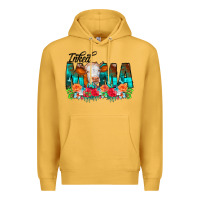 Mustard Inked Mama Flowers Cow Premium Hoodie - CowCowDesign