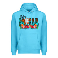 Ocean Blue Inked Mama Flowers Cow Premium Hoodie - CowCowDesign