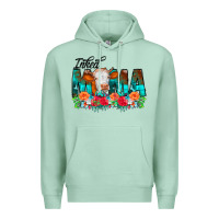 Seafoam Inked Mama Flowers Cow Premium Hoodie - CowCowDesign