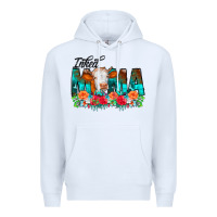 White Inked Mama Flowers Cow Premium Hoodie - CowCowDesign