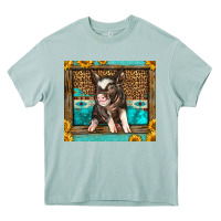 Arona Western Cute Pig Heavy Core Tee - LillyAllenDesigns