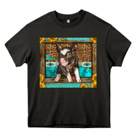Asphalt Western Cute Pig Heavy Core Tee - LillyAllenDesigns