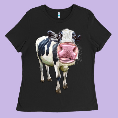 Cute Holstein Ladies Tee Designed By Lillyallendesigns
