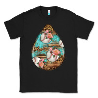 Black american football and western roses teardrop Classic Tee - BundleAndBundleShop
