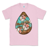 Bubblegum Pink american football and western roses teardrop Classic Tee - BundleAndBundleShop