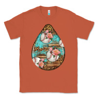 Copper american football and western roses teardrop Classic Tee - BundleAndBundleShop