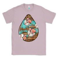 Lilac american football and western roses teardrop Classic Tee - BundleAndBundleShop