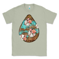 Matcha american football and western roses teardrop Classic Tee - BundleAndBundleShop