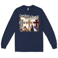 Navy Christmas Begins With Christ Long Sleeve Tee - Bettercallsaul