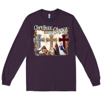 Plum Christmas Begins With Christ Long Sleeve Tee - Bettercallsaul