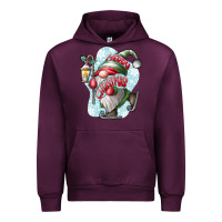 Mauve Wine merry Christmas gnome Urban Hoodie - CowhideDigitalArt