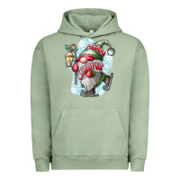 Pigment Oil Green merry Christmas gnome Urban Hoodie - CowhideDigitalArt