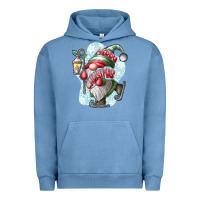 Pigment Pebble Blue merry Christmas gnome Urban Hoodie - CowhideDigitalArt