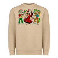 Mushroom Mexican Skeletons Heavyweight Sweatshirt - texasbilliewilder
