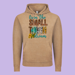 Living The Small Town Dream Vintage Hoodie Designed By Bundleandbundleshop