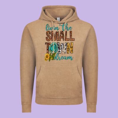 Living The Small Town Dream Vintage Hoodie Designed By Bundleandbundleshop
